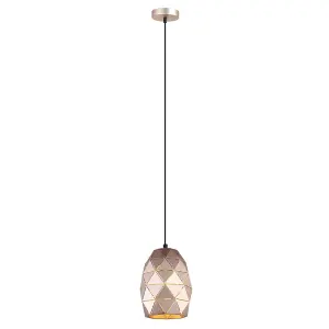 Luminosa Modern Hanging Pendant Golden Champagne 1 Light , E27