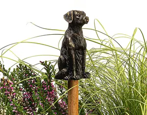 Labrador Cane or Stake Topper Pot Buddy - L5 x W4 x H7.5 cm