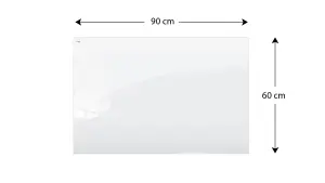 ALLboards Magnetic glass board 90x60 cm PREMIUM SUPERWHITE (super white)