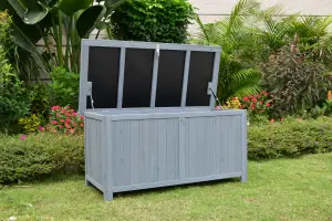 Small Grey Wooden Garden Storage Cabinet - 300L