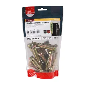 TIMCO Shield Anchors Loose Bolt Gold - M10:25L (M10 x 85)