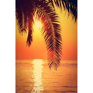 Beautiful Tropical Sunset by Kajakiki - Wrapped Canvas Print