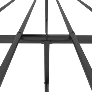 Berkfield Metal Bed Frame with Headboard and Footboard Black 200x200 cm