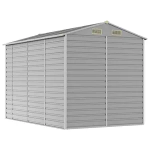 Brumit Garden Shed 191x300x198 cm Galvanised Steel Light Grey