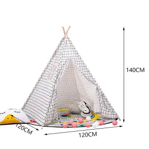 Indian Kids Play Tent Indoor Teepee Tent Portable Playhouse for boys and girl