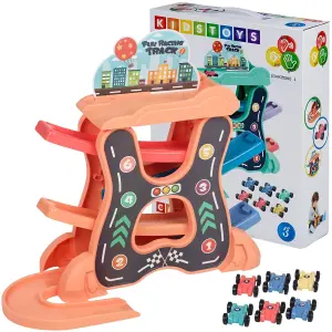 URBNLIVING Kids Toys Car Helter Skelter Adventure Race Track Interactive Game Set Age 3+ Yr