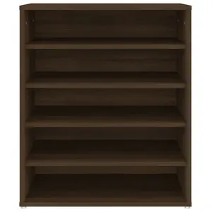 Berkfield Shoe Cabinet Brown Oak 60x35x70 cm Engineered Wood