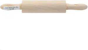 Set Of 2 Mini Wooden Rolling Pin Pastry Chapati Baking Pizza Dough Cooking Kitchen Utensil