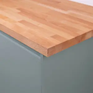 Solid Beech Kitchen Worktop - 2000mm x 620mm x 27mm - Premium Wood Worktops 2m Beech Wooden Timber Counter Tops, Wood Block Stave