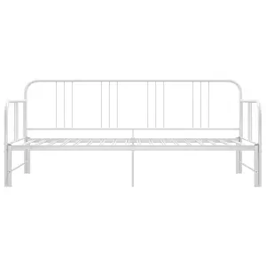 Berkfield Pull-out Sofa Bed Frame White Metal 90x200 cm