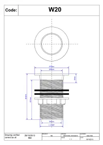 McAlpine W20 1.5" x 3.5" Tail Tail Tank Overflow