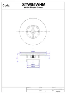 McAlpine STW85WHM Mushroom Flange for STW 1" Shower Traps