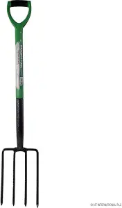 Digging Fork Heavy Duty Gardening Lawn Tool Garden Planting Lightweight Soft Plastic Handle Grip Carbon Steel