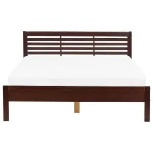 Wooden EU King Size Bed Dark CARNAC