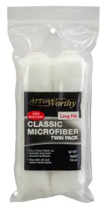 Arroworthy Classic Microfiber Mini Roller Refill - Long Pile - 6.5" (2 Pack)