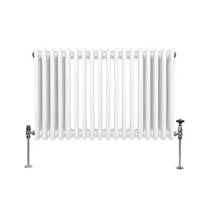 Traditional 3 Column Radiator - 600 x 832 mm - White