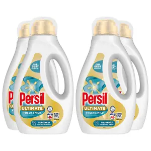 Persil Ultimate Liquid Detergent Fresh & Mild for Stain Removal 46W 1.242 L, 4pk