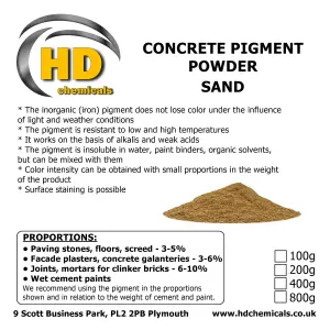 SAND Cement Concrete Pigment Powder Dye 400g