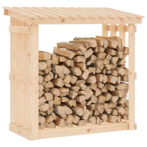 Berkfield Firewood Rack 108x64.5x109 cm Solid Wood Pine