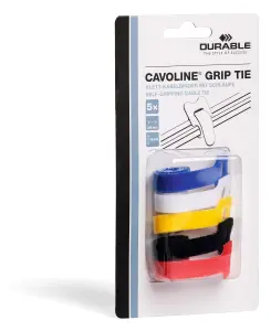 Durable CAVOLINE Reusable Hook and Loop Cable Management Tie Straps - 5 Pack