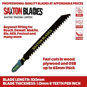 35pc Saxton T Shank Jigsaw Blades Set T144D T101B T101BR T111C T101AO T118G T744D T344D Wood & Metal