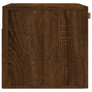 Berkfield Wall Cabinet Brown Oak 60x36.5x35 cm Engineered Wood