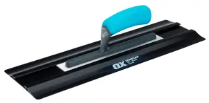 OX Pro Semi Flex Plastic Finishing Trowel with Soft Grip & Replaceable Blade System - 455 x 138 mm / 18in