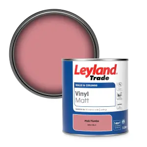 Leyland Trade Vinyl Matt Walls & Ceilings Emulsion Paint Pink Flambe (PPG1186-4) 1L