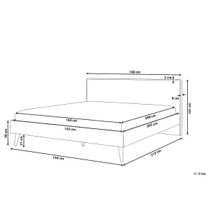 EU King Size Bed Light Wood SERRIS