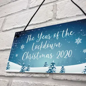 The Year Of The Lockdown Christmas Sign Christmas Decoration Family Gift