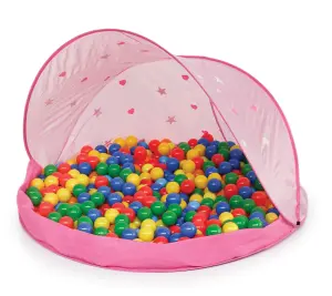 Pink Tent Ball Pit Play Area w/ 50 Balls