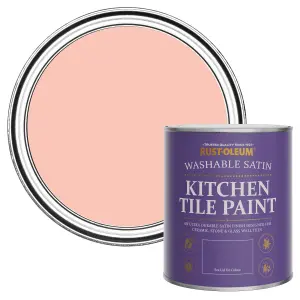 Rust-Oleum Happy As A Clam Satin Kitchen Tile Paint 750ml