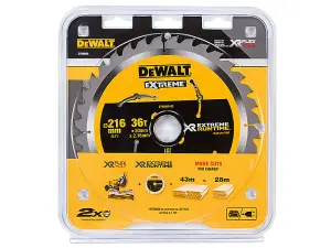 DEWALT XR FlexVolt Circular Saw Blade 216 x 30mm x 36T