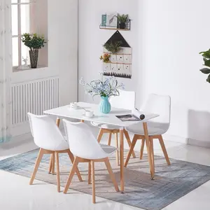 Nero 4 - Person Dining Set White / White