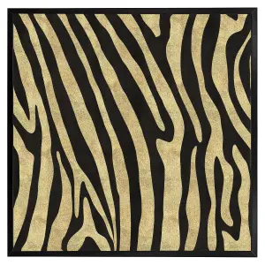 Golden zebra (Picutre Frame) / 16x16" / Grey