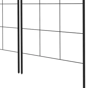 Outsunny Set of 2 Metal Trellis for Climbing Plants, Grid Design, 50 x 180cm