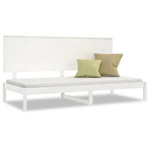 Berkfield Day Bed White 90x200 cm Solid Wood Pine