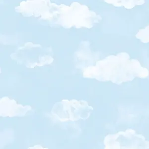 Galerie Tiny Tots 2 Sky Blue Cloud Smooth Wallpaper