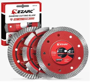 EZARC angle grinder diamond disc set 3pcs, 115mm 22.2mm bore turbo mesh, segment