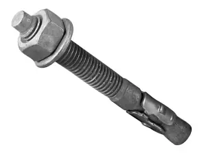 MasonMate M10 x 125mm Galvanised Through Bolts - 25 Pack for Concrete and Stone