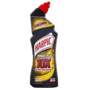 Harpic Toilet Cleaner Power Plus Liquid Disinfectant Citrus Fresh 680ml x 3