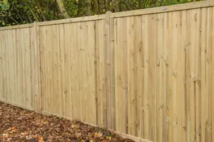 Forest Garden Decibel Traditional Closeboard Wooden Fence panel (W)1.83m (H)1.8m, Pack of 3