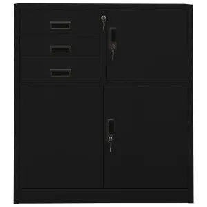 Berkfield Office Cabinet Black 90x40x102 cm Steel