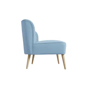 BEAU 2 SEATER SOFA CORNFLOWER BLUE / BLONDE WOOD