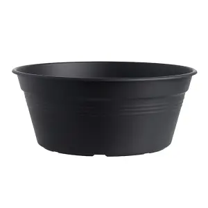 Elho Green Basics Bowl 27cm Living Black Recycled Plastic Plant Pot