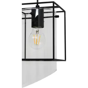 GoodHome Daluiz Matt Black Pendant ceiling light