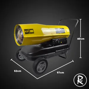 RocwooD Diesel/Paraffin Space Heater 51kW 175000 BTU For Workshop Or Garage