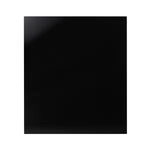 GoodHome Black Glass Splashback, (H)800mm (W)600mm (T)5mm