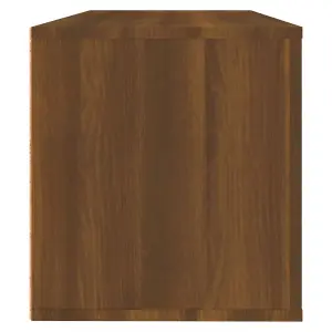 Berkfield Wall Shoe Cabinet Brown Oak 100x35x38 cm Engineered Wood