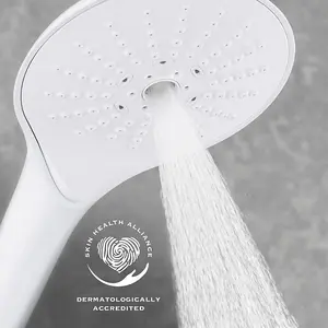 Mira Showers 130mm Switch Shower Head White 4 Spray Modes + 1.25 White Hose